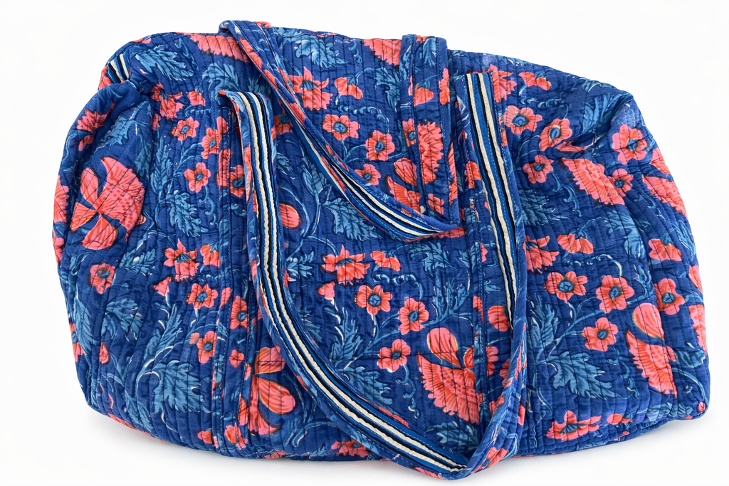 Quilted Cotton Duffle Bag