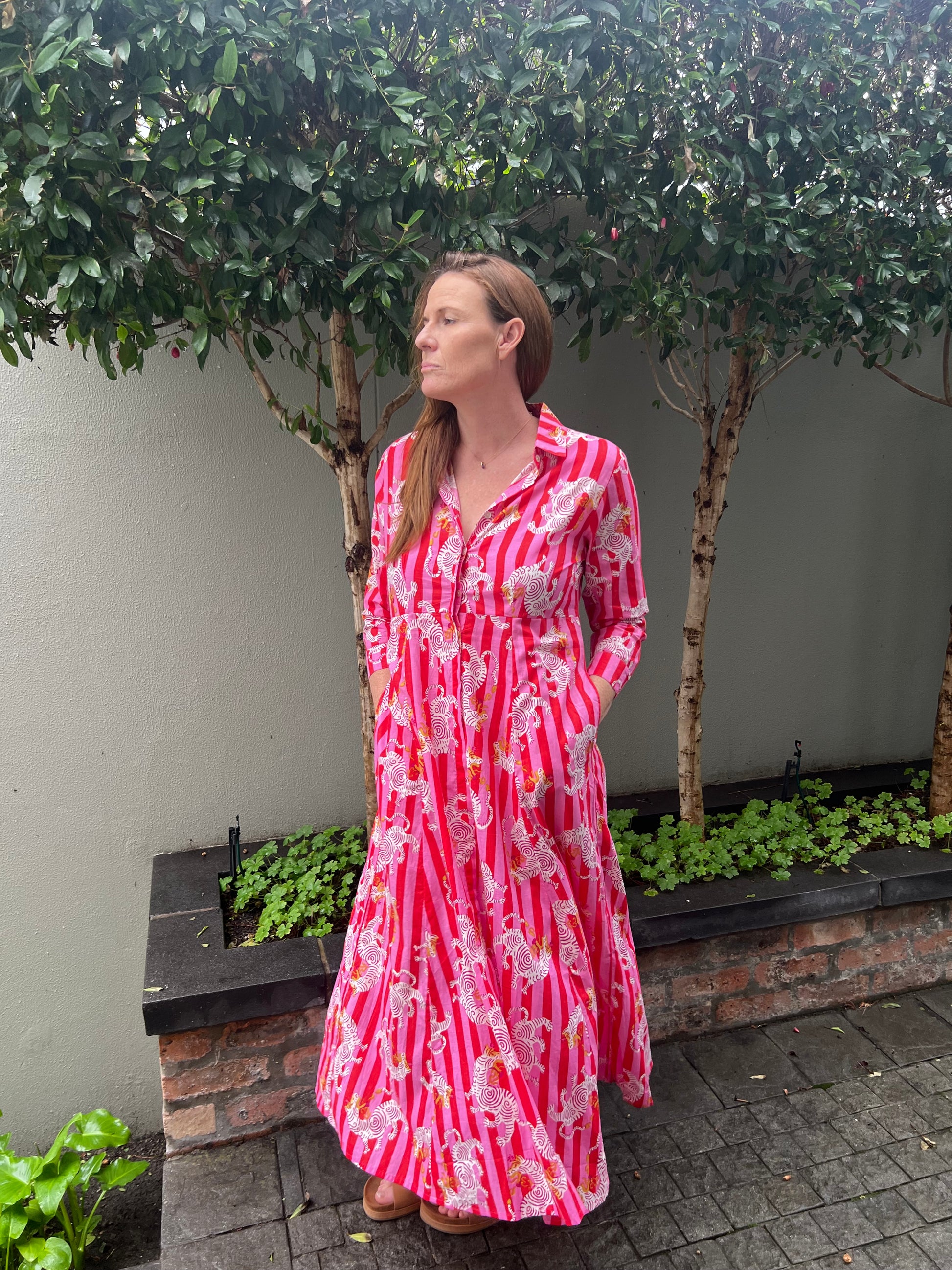 Cotton shirt dress