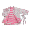 Long cotton quilted tie jacket