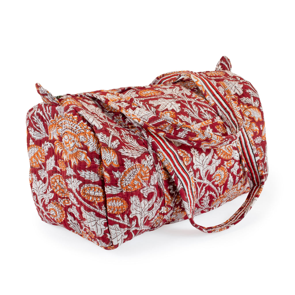 Quilted Cotton Duffle Bag